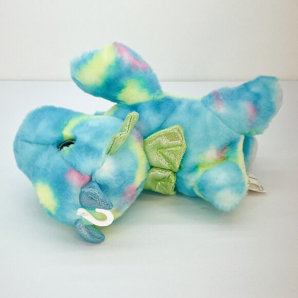 Aurora Rainbow Pegasus Blueberry Ripple Blue Eyes Plush Stuffed Animal Toy 8" - Picture 6 of 9